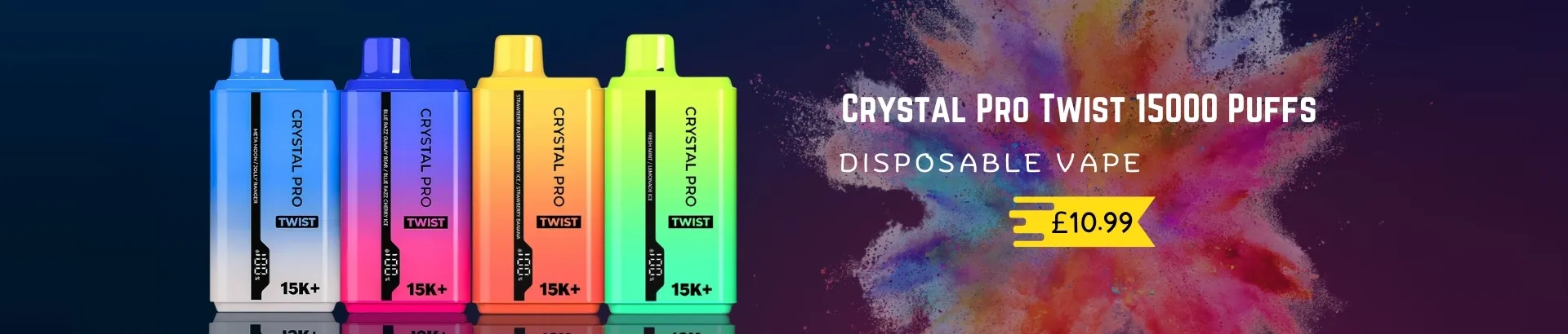 Crystal Pro Twist 15000 Puffs Disposable Vape Device